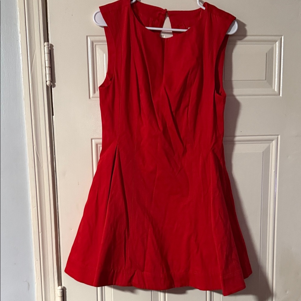 Maeve Chic Red Sleeveless Mini Dress